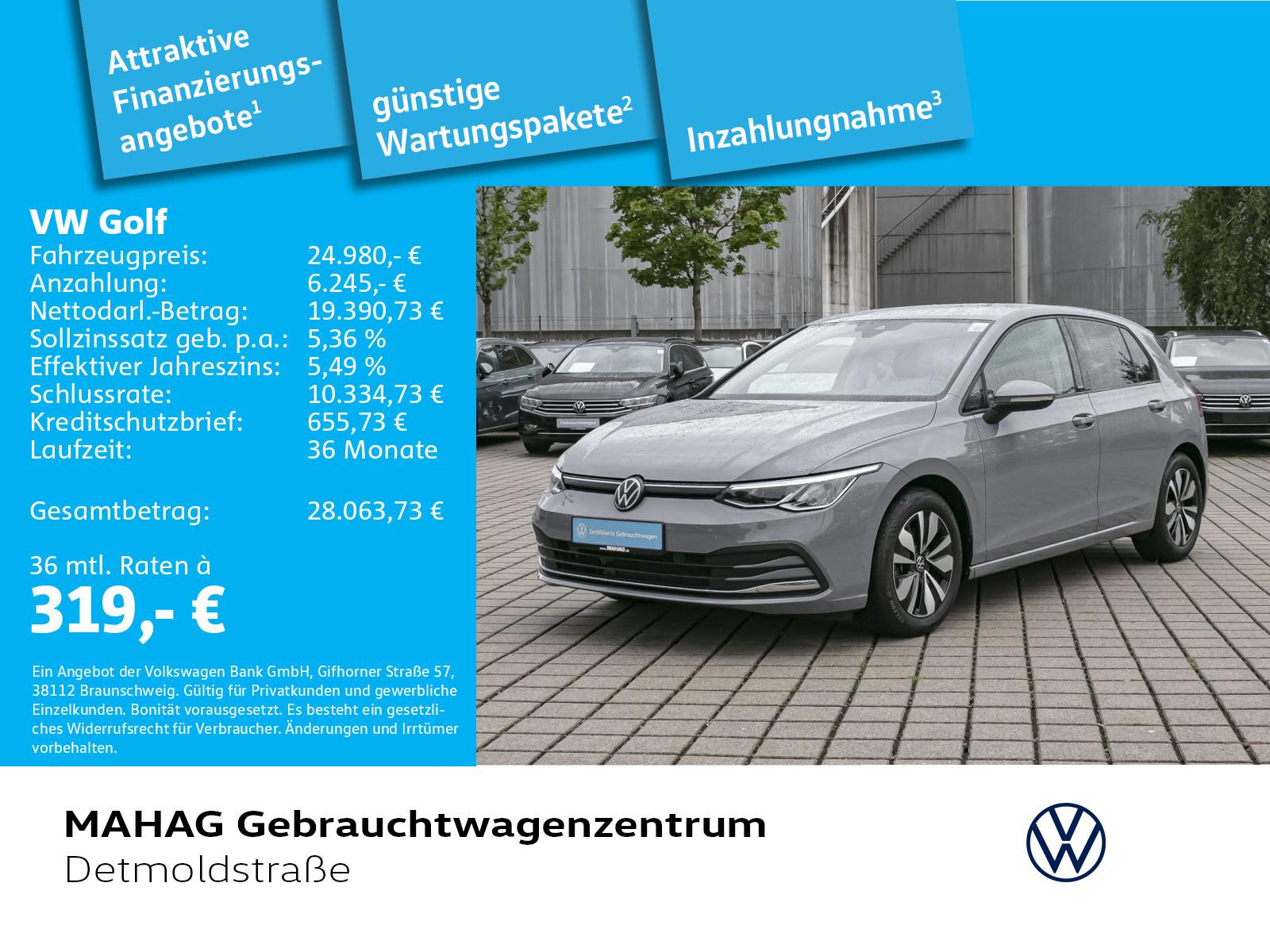 Volkswagen Golf VIII MOVE 1.5 eTSI LED Navi ParkPilot RearV