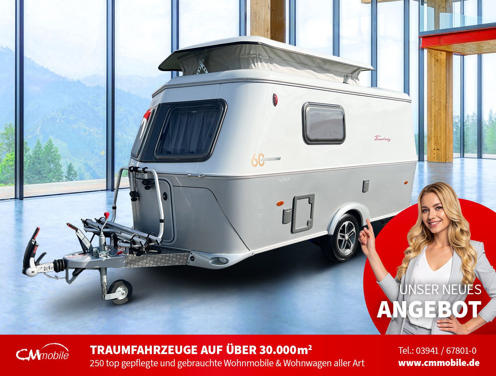 HYMER / ERIBA / HYMERCAR
 Eriba Triton 430 Edition 60 - Aufstelldach -
