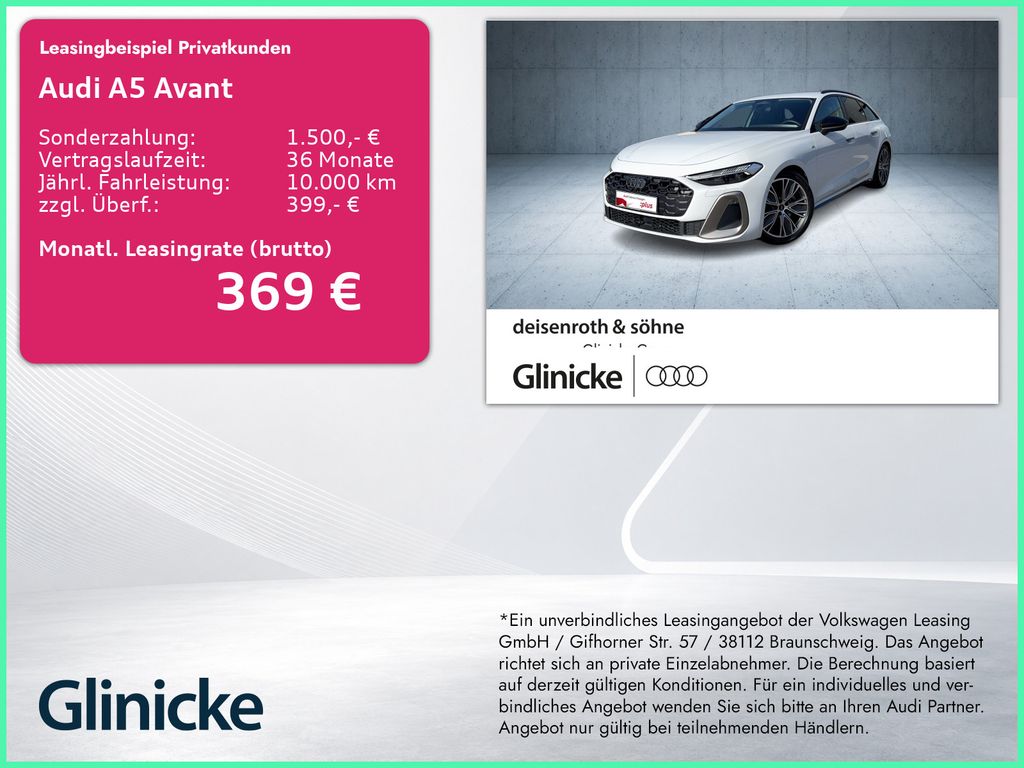 A5 Avant TFSI S line AHK/Nav/Tech+/Matrix/ACC/19