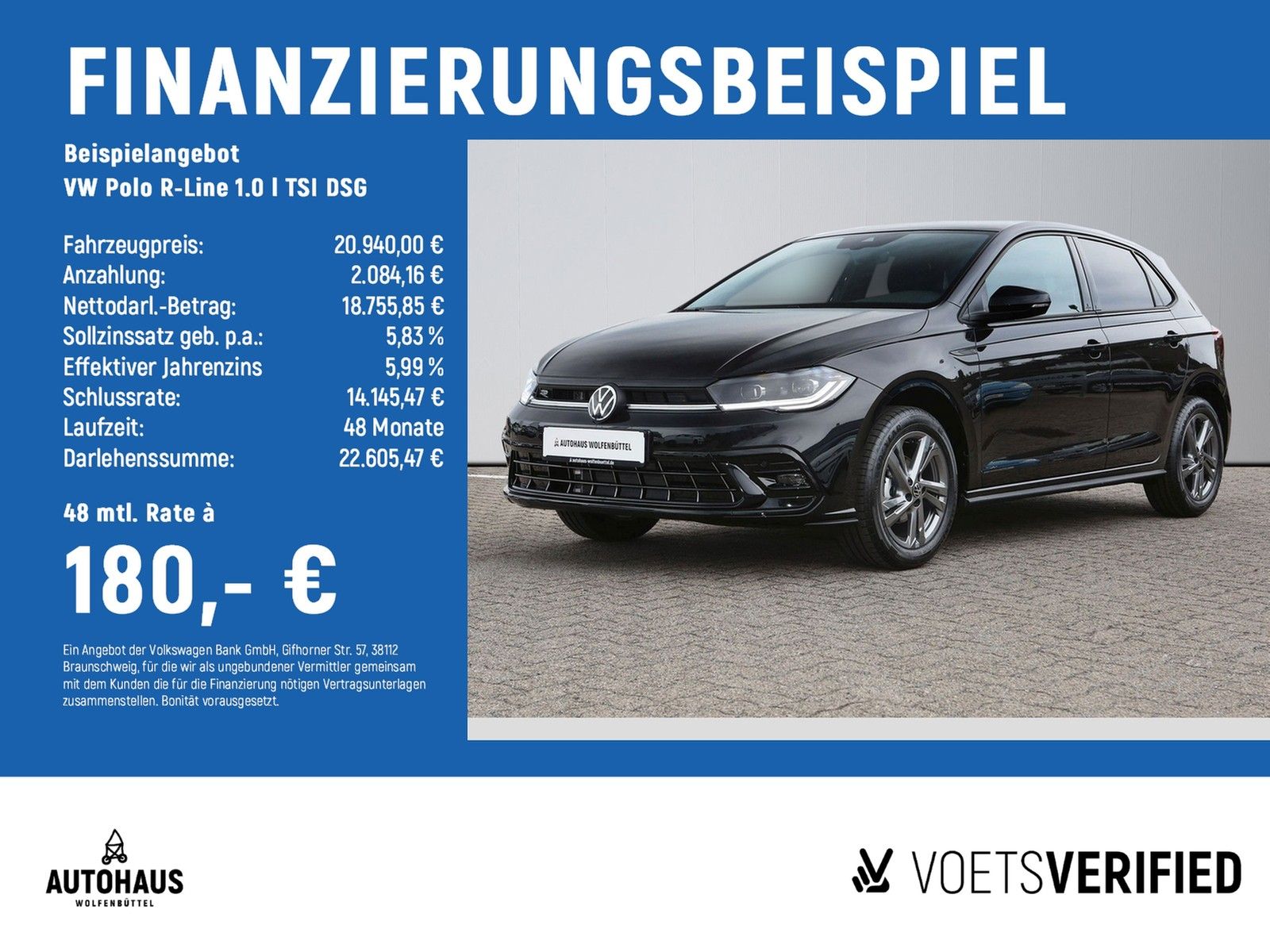Volkswagen Polo R-Line 1.0 l TSI  DSG NAVI+KLIMA+App-Connec