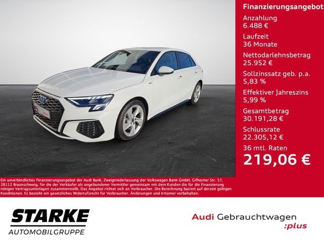 Audi A3 Sportback  35 TFSI S tronic S line NaviPlus L