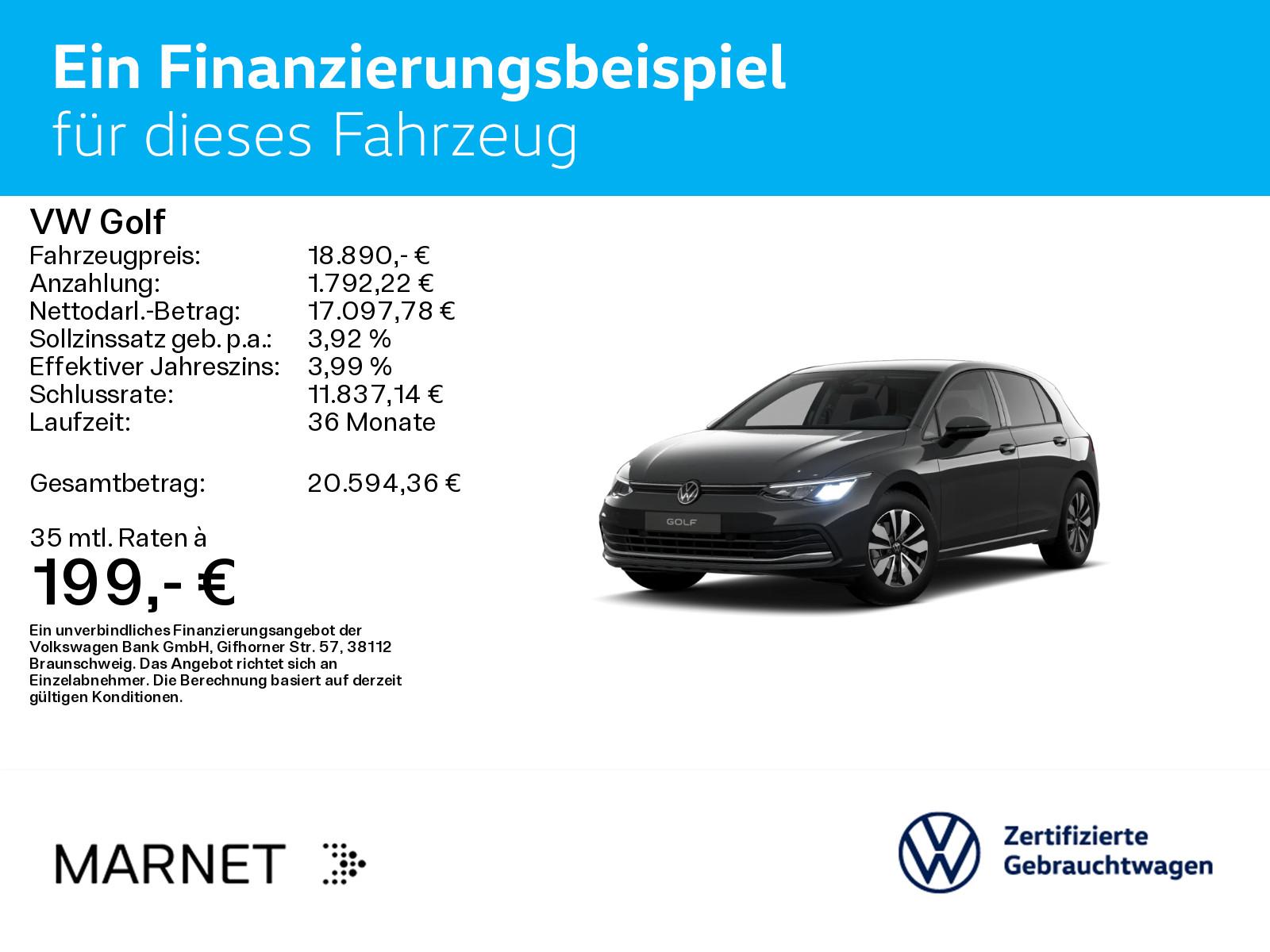 Volkswagen Golf VIII 1.0 TSI Move *Navi*SHZ*LED*Digital*PDC, миниатюра 21