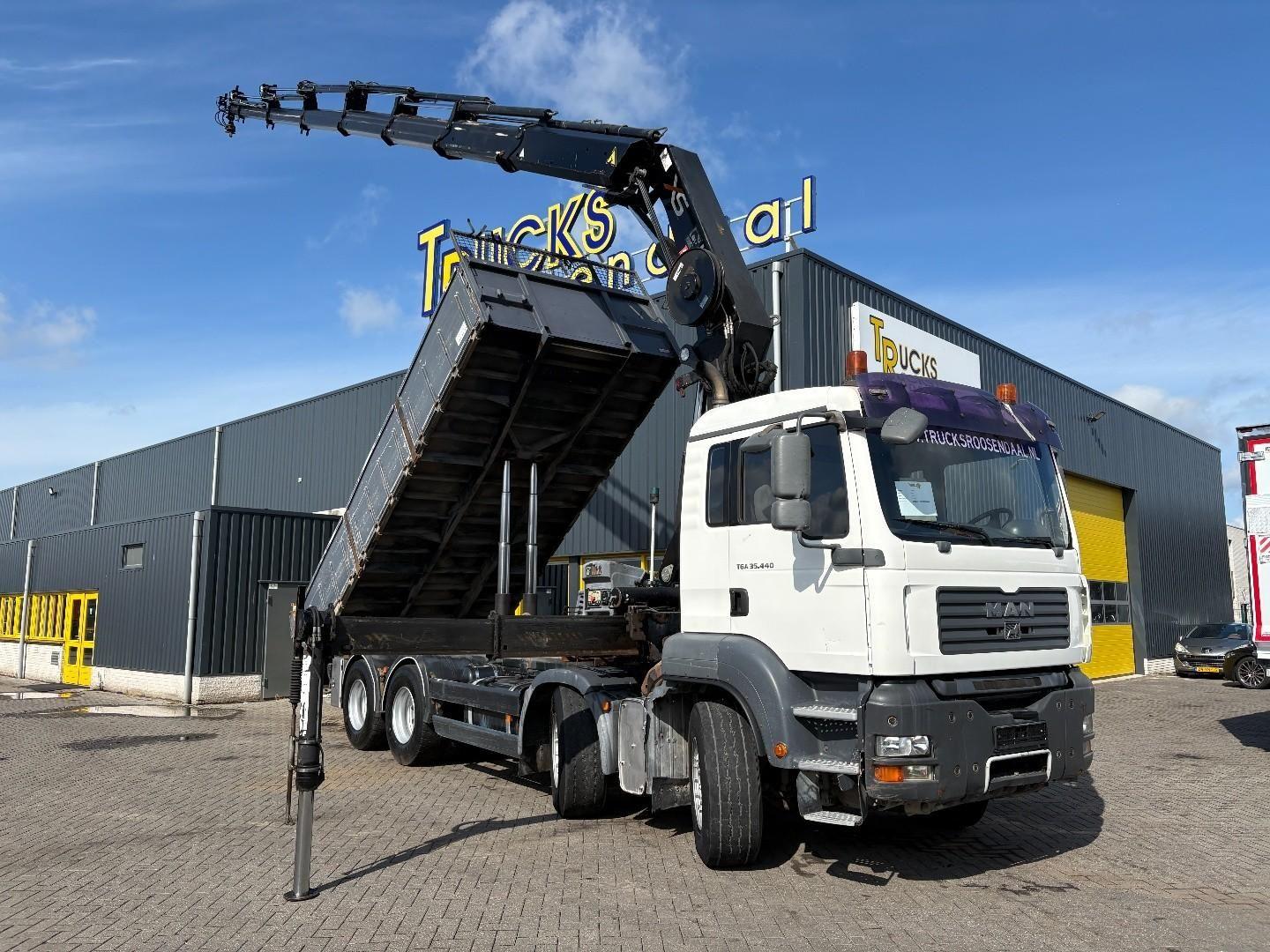 MAN TGA 35.440 + HIAB 322 E-7 HIPRO + KIPPER + 8X4 +