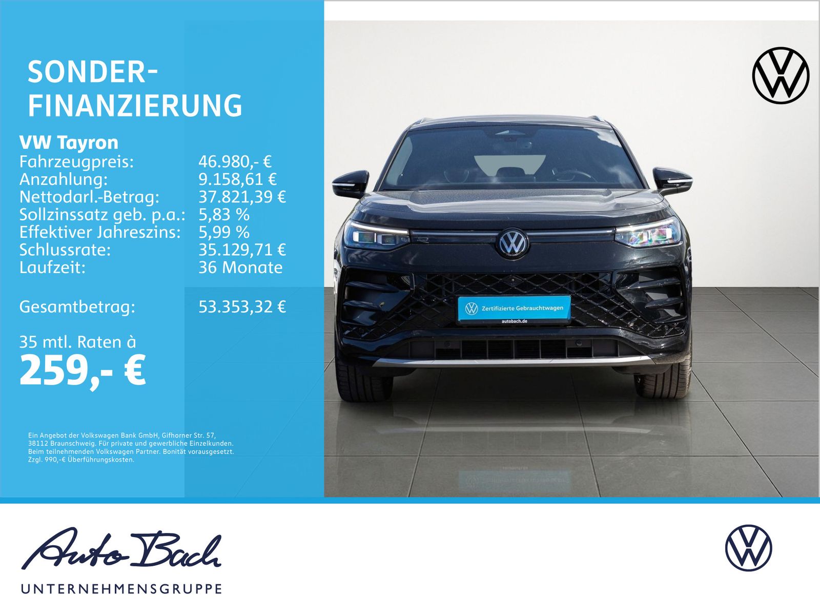 Volkswagen Tayron 2.0 TDI R-Line 4M DSG Navi LED HuD ACC AH imagem 2