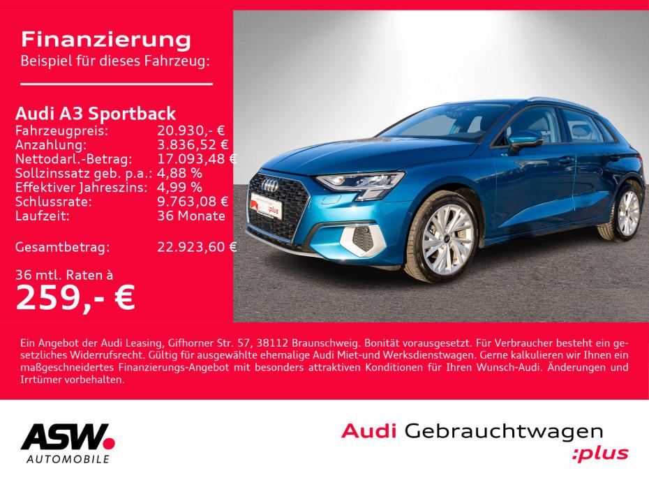 Audi A3 Sportback advanced 30 NAVI LED RFK GRA SHZ VC