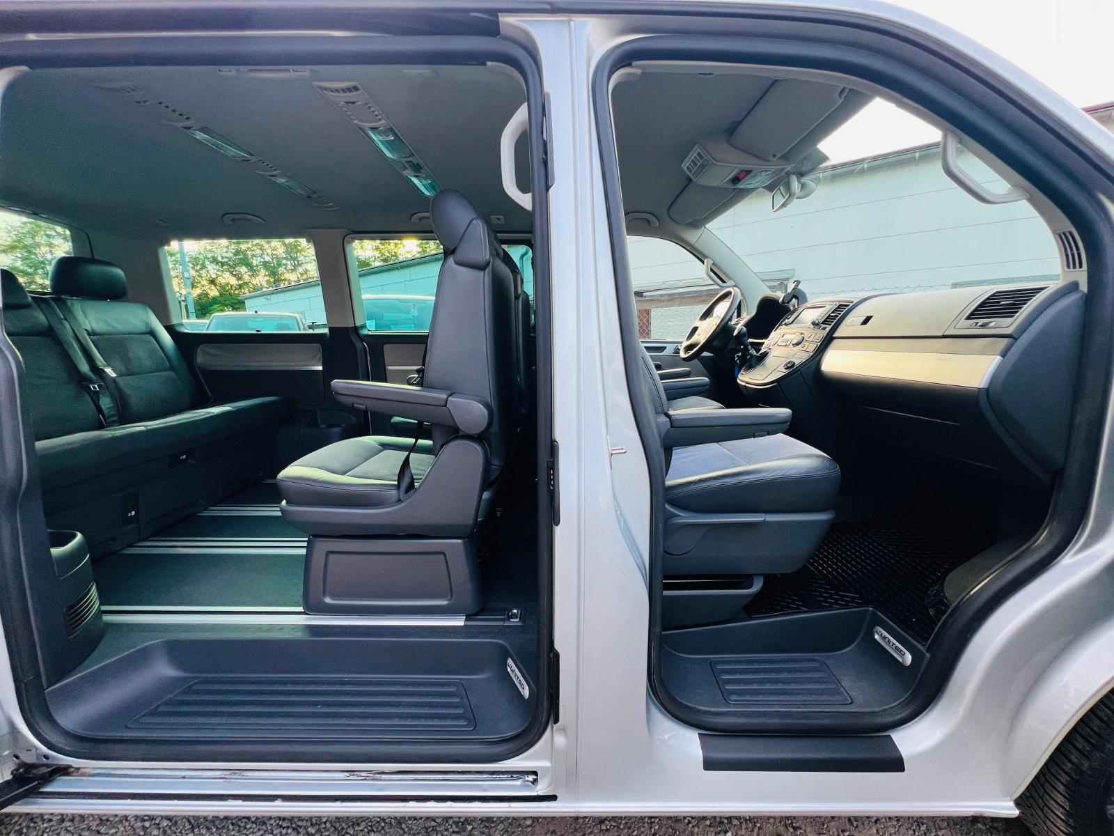 VOLKSWAGEN T5 MULTIVAN UNITED 2.5 TDI 174ch 4MOTION - 7 PLACES - 2 PORTES COULISSANTES ÉLECTRIQUES - ALCANTARA/CUIR - GPS - CHAUFFAGE AUXILIAIRE