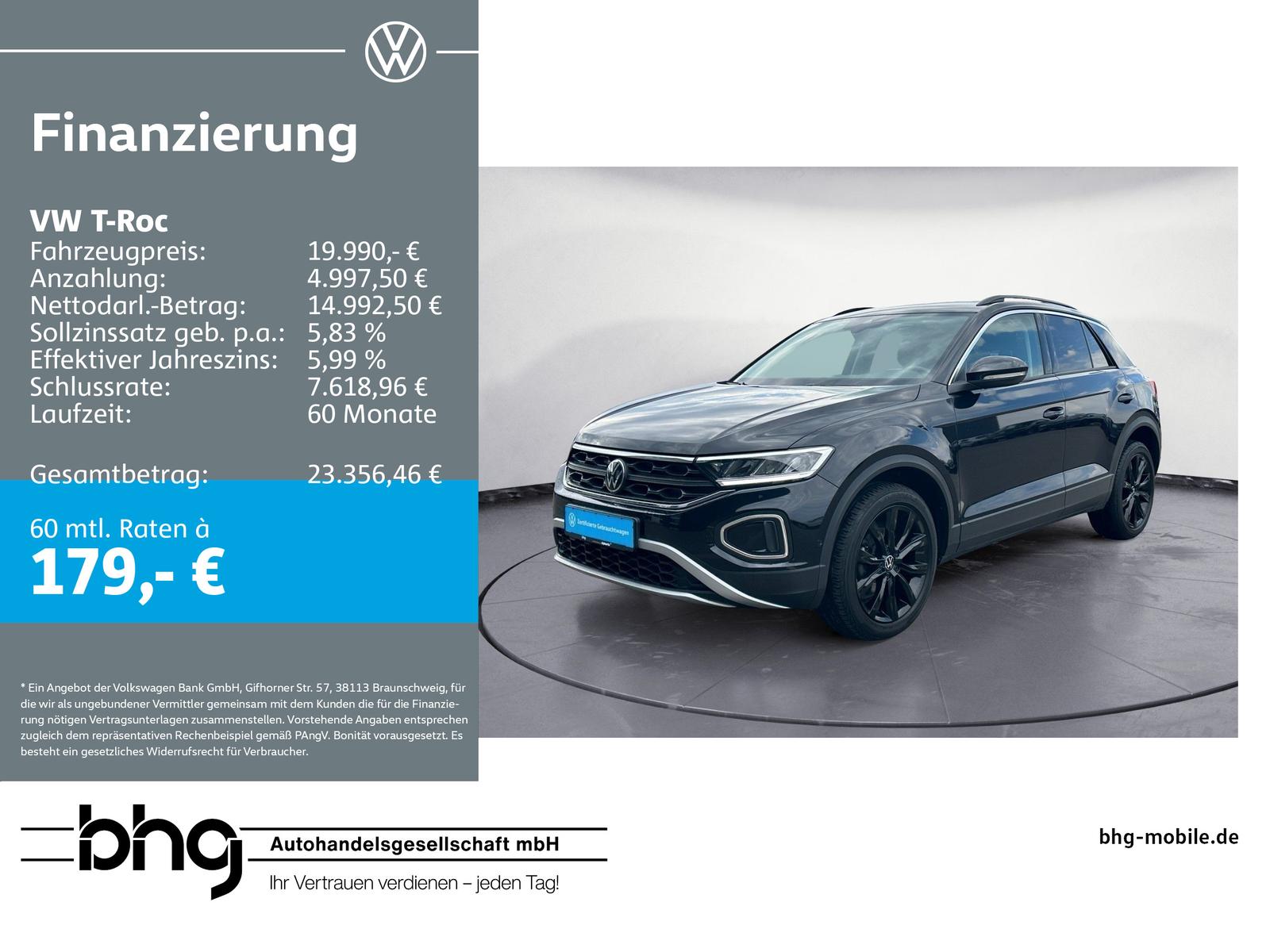 Volkswagen T-Roc 1.0 TSI beats AHK Navi RearView Sitzheizg