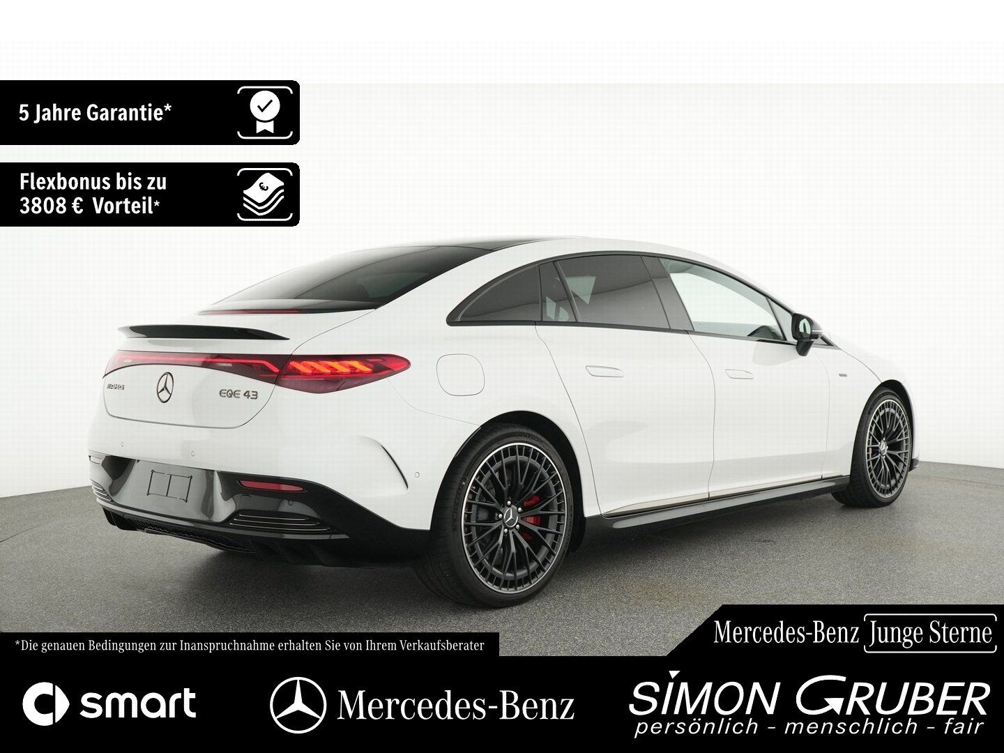 Fahrzeugabbildung Mercedes-Benz EQE 43 4M AMG NightII Carbon Airmatic HUD Hyper