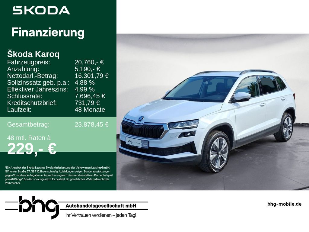 Karoq 2.0TDI Clever AHK Kamera LED Navi connect