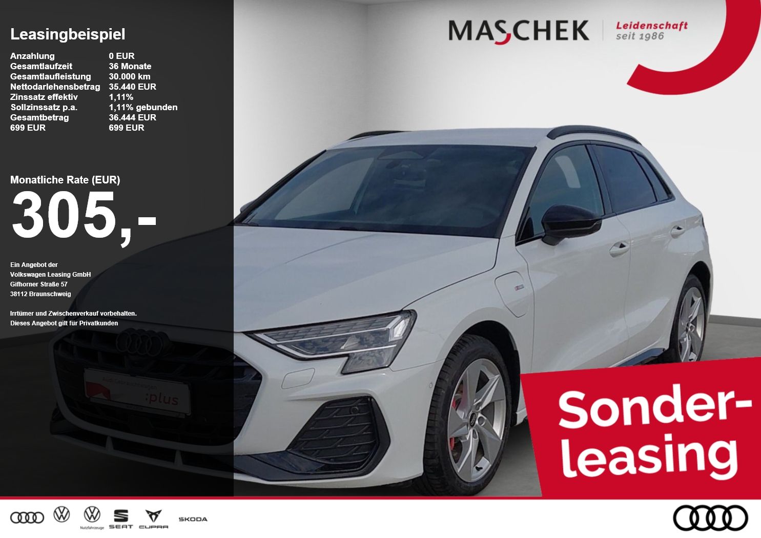 Audi A3 Sportback 45 TFSI e S line AHK HUD Matrix Son
