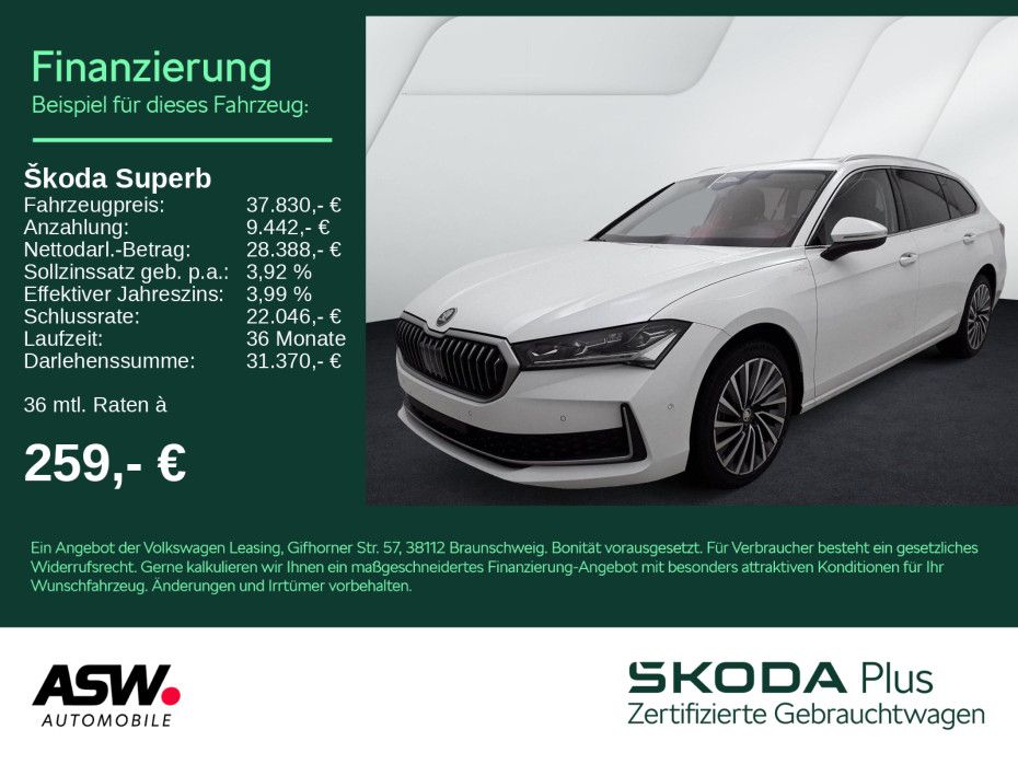 Skoda Superb Combi L&K 1.5 TSI DSG 360° Pano AHK LEDER