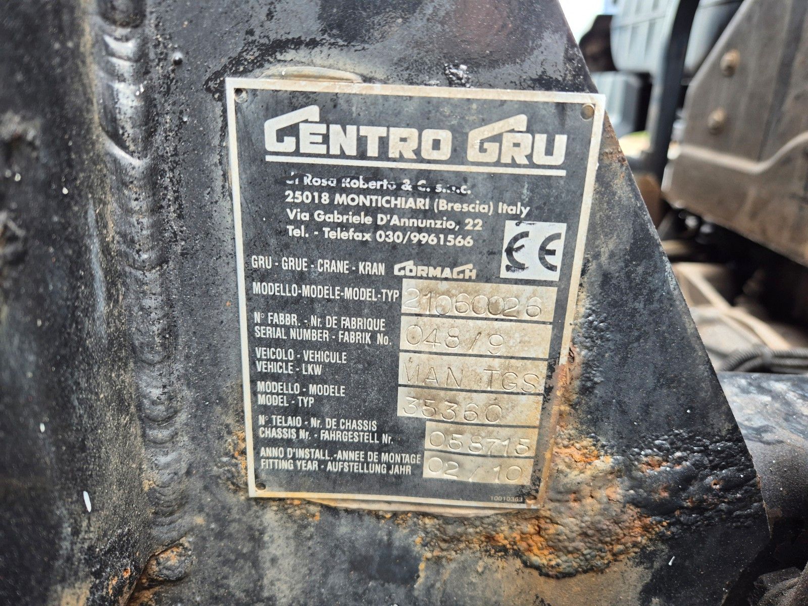 Fahrzeugabbildung MAN TGS 35.360 8x4 BB Gormach 91000 TECH Funk