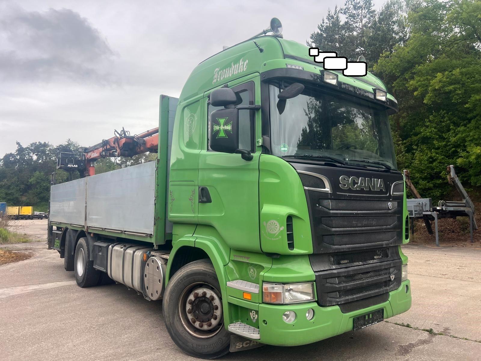 Scania R 500 LENK UND LIFT ACHSE KRAN ATLAS 165.2
