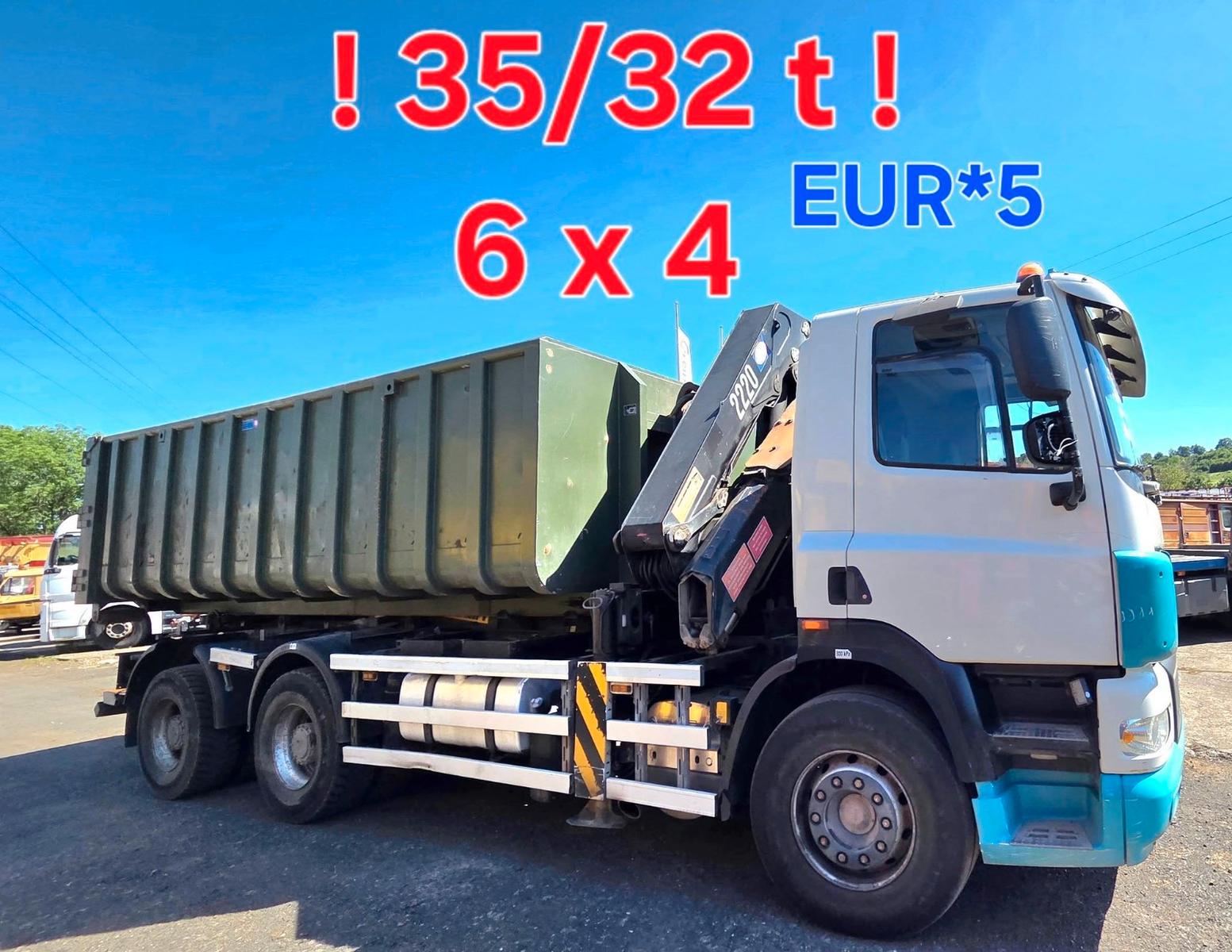 Ginaf 3232 abroll 6x4 mit kran HMF 2223