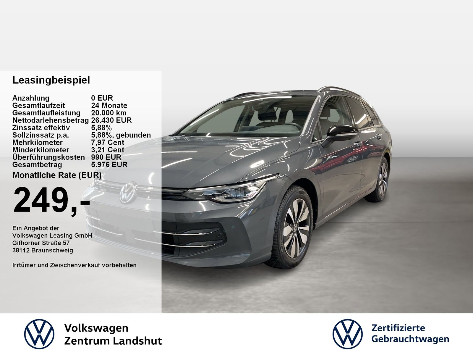 Volkswagen Golf VIII Variant 1.5 TSI DSG Life Goal 360 ACC