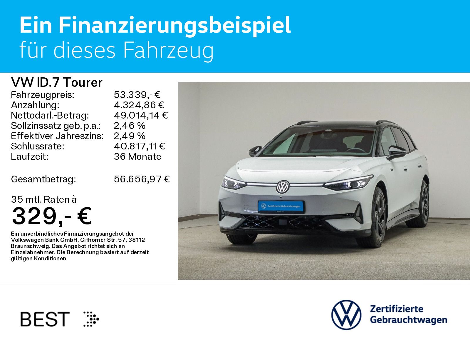 Volkswagen ID.7 Tourer GTX 4M WÄRMEPUMPE IQ.LIGHT AHK KAMER foto 2