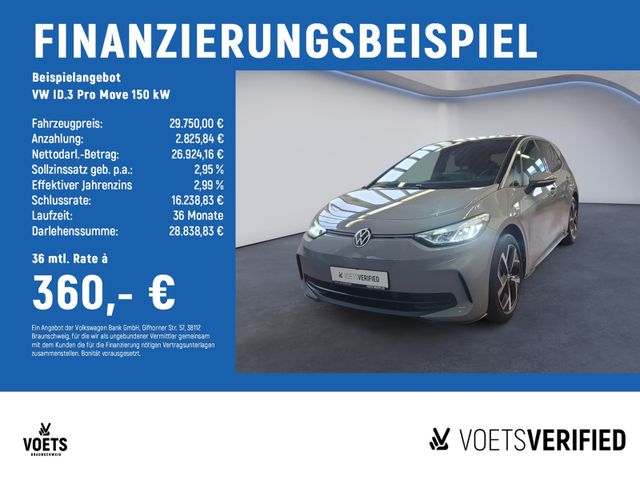 VW ID.3 Pro Move 150 kW LED+RearView+PDC+ACC+KLIMA