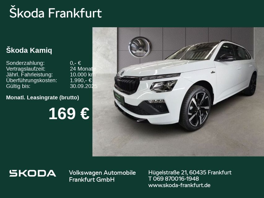 Skoda Kamiq Monte Carlo 1,0 TSI 70 kW 5-Gang-Schaltget