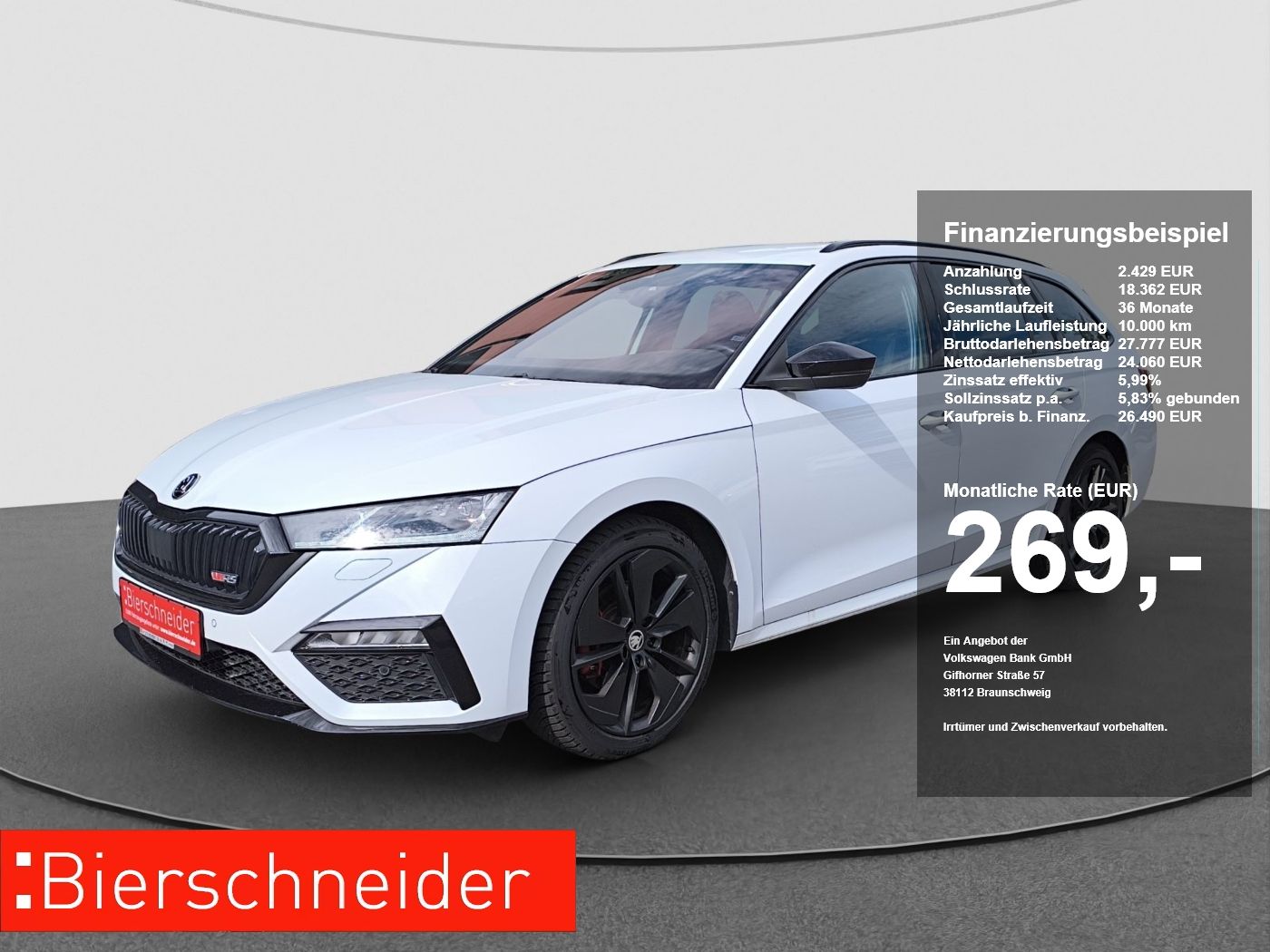 Skoda Octavia Combi 2.0 TDI DSG RS 4x4 AHK MATRIX NAVI
