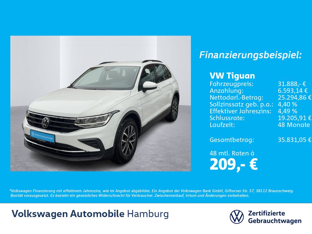 Tiguan 2.0 TDI Life DSG LED AHK Kamera Standhzg