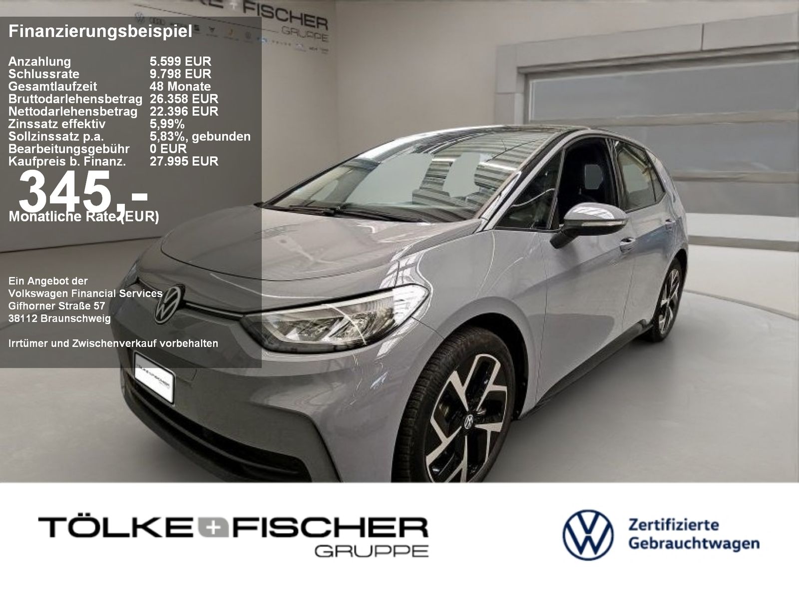 VW ID.3 (58kWh) Pro ACC AUT Navi DynLicht KlimaA.