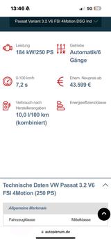 Volkswagen vw passat 3.2 V6 4MOTION allrad - Volkswagen Passat aus 2008: Kombi