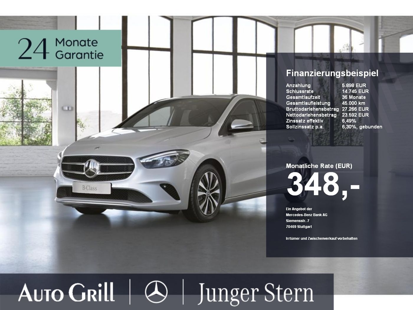MERCEDES-BENZ B 220 d Style MBUX dunkleScheiben Kamera LED