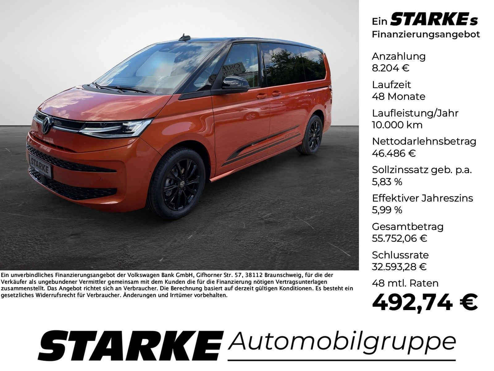 Volkswagen T7 Multivan 2.0 TDI DSG Edition LÜ  Panodach AHK