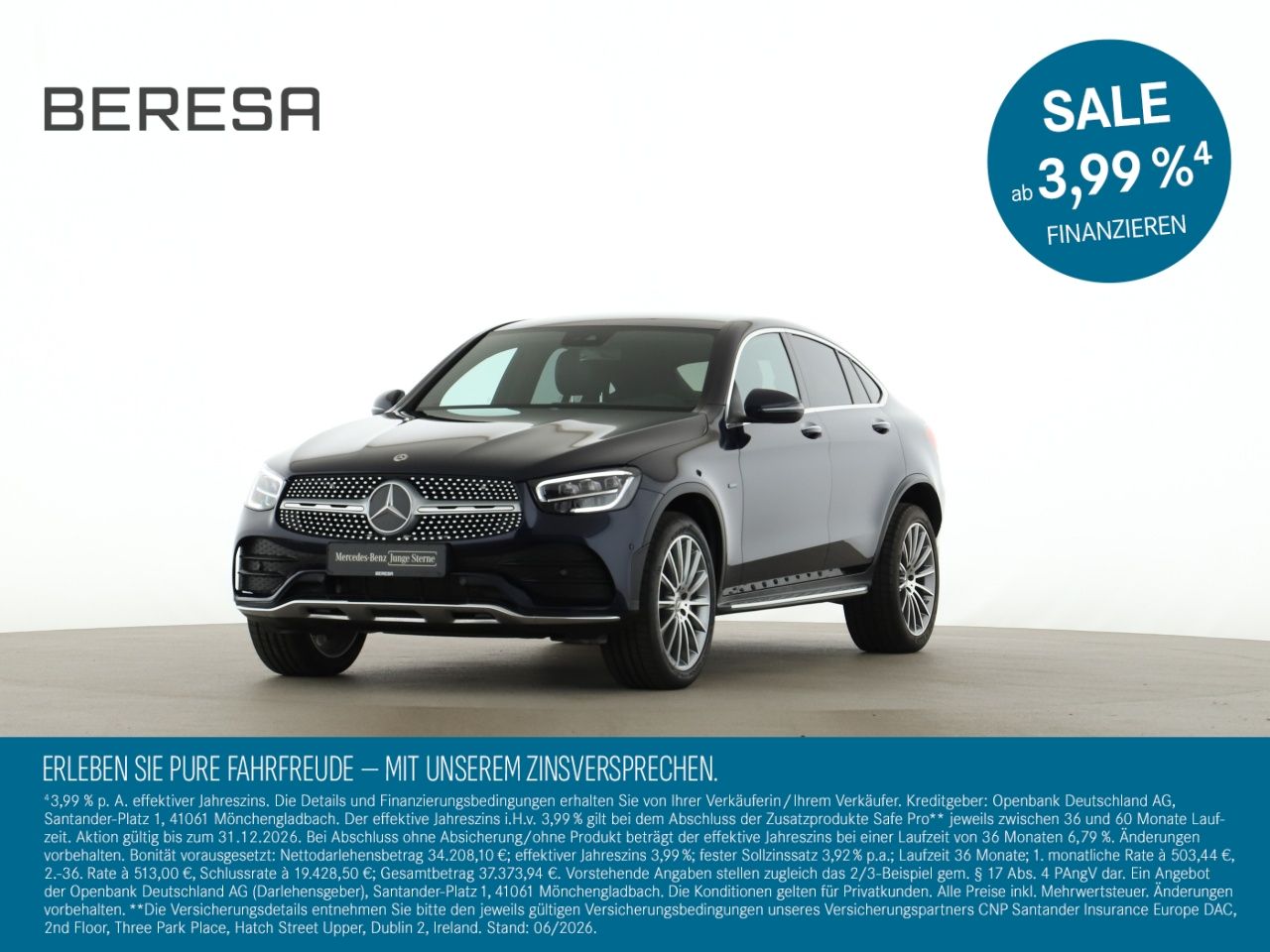 MERCEDES-BENZ GLC 300 e 4M Coupé AMG Memory Kamera LED 20 Zoll
