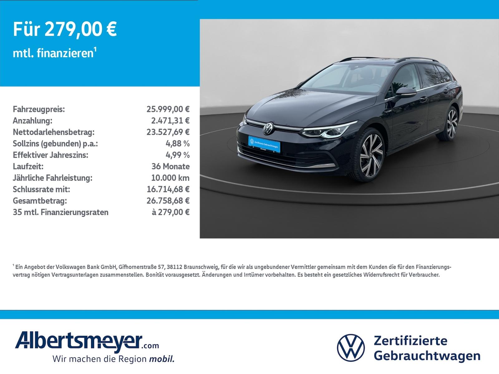 Volkswagen Golf VIII Variant 2.0 TDI Style +DSG+NAVI+LED