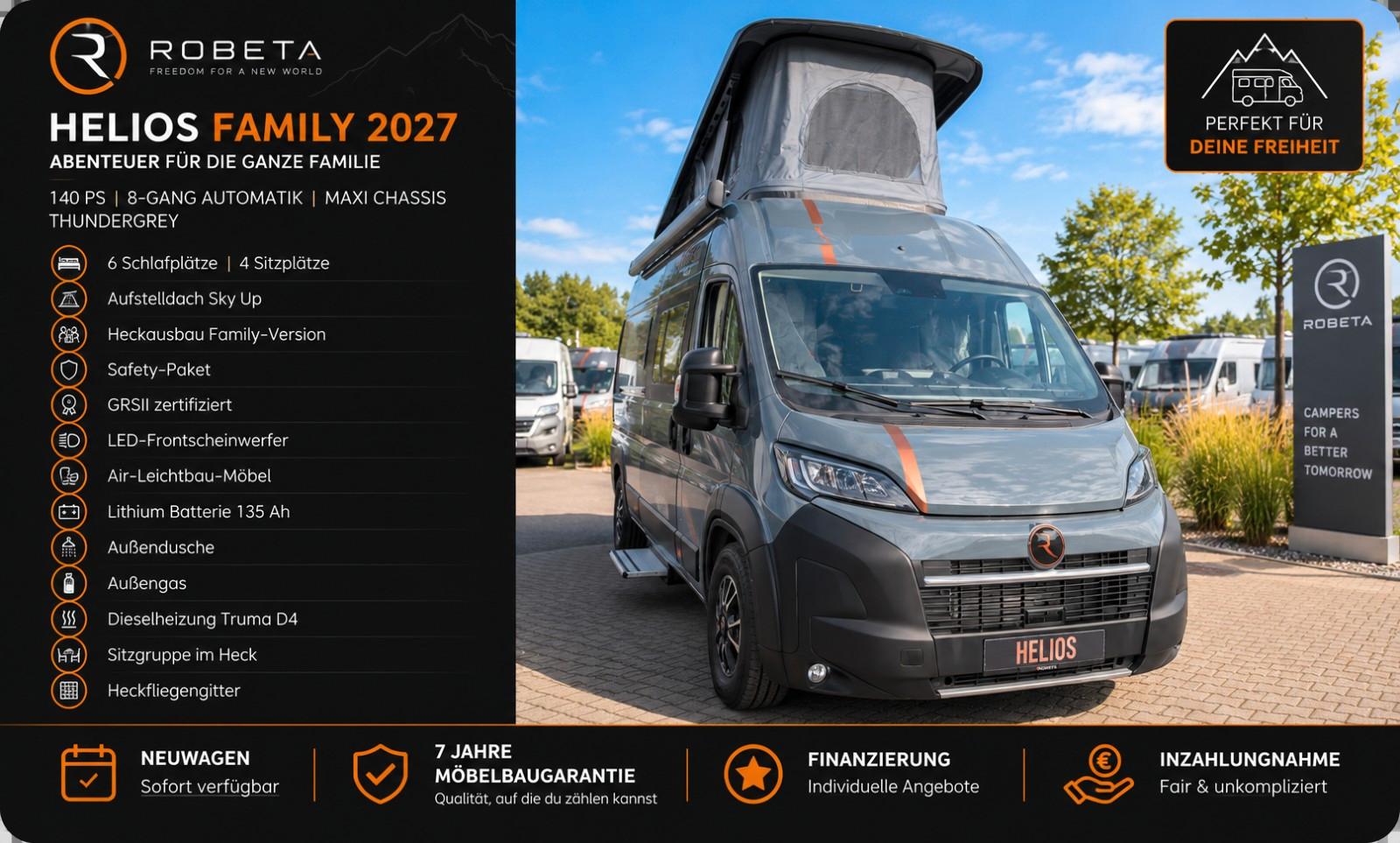 Robeta Helios Family optional 5 Personen  Aufstelldach