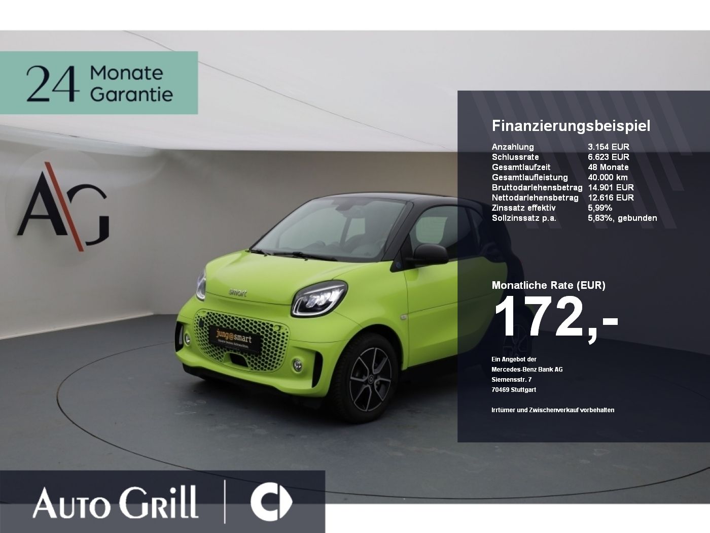 Smart fortwo EQ Pano 22kw Exklusive FINAL EDITION LED