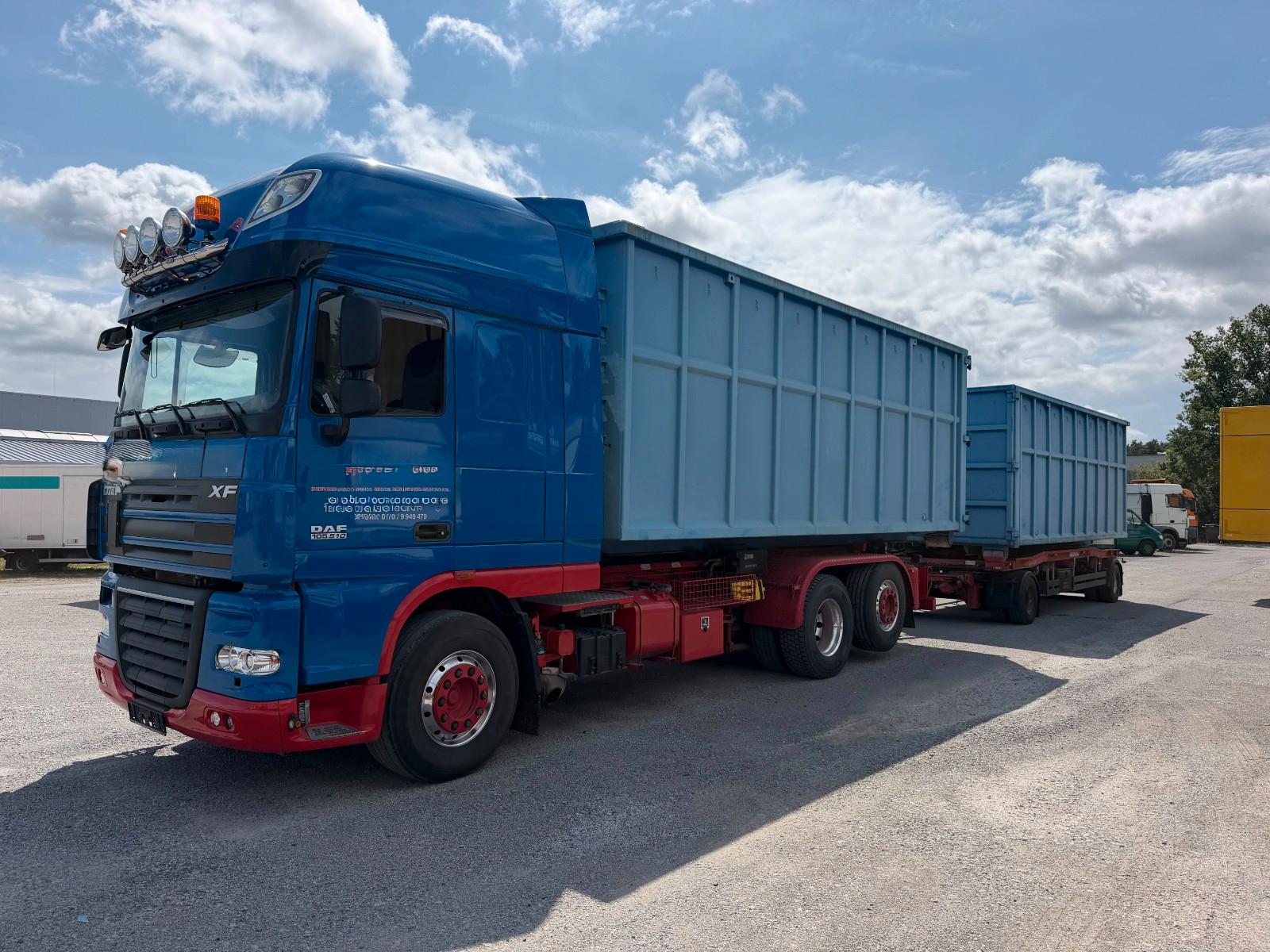 DAF 105.510 Abroller. Euro 5, Inkl Anh und Container
