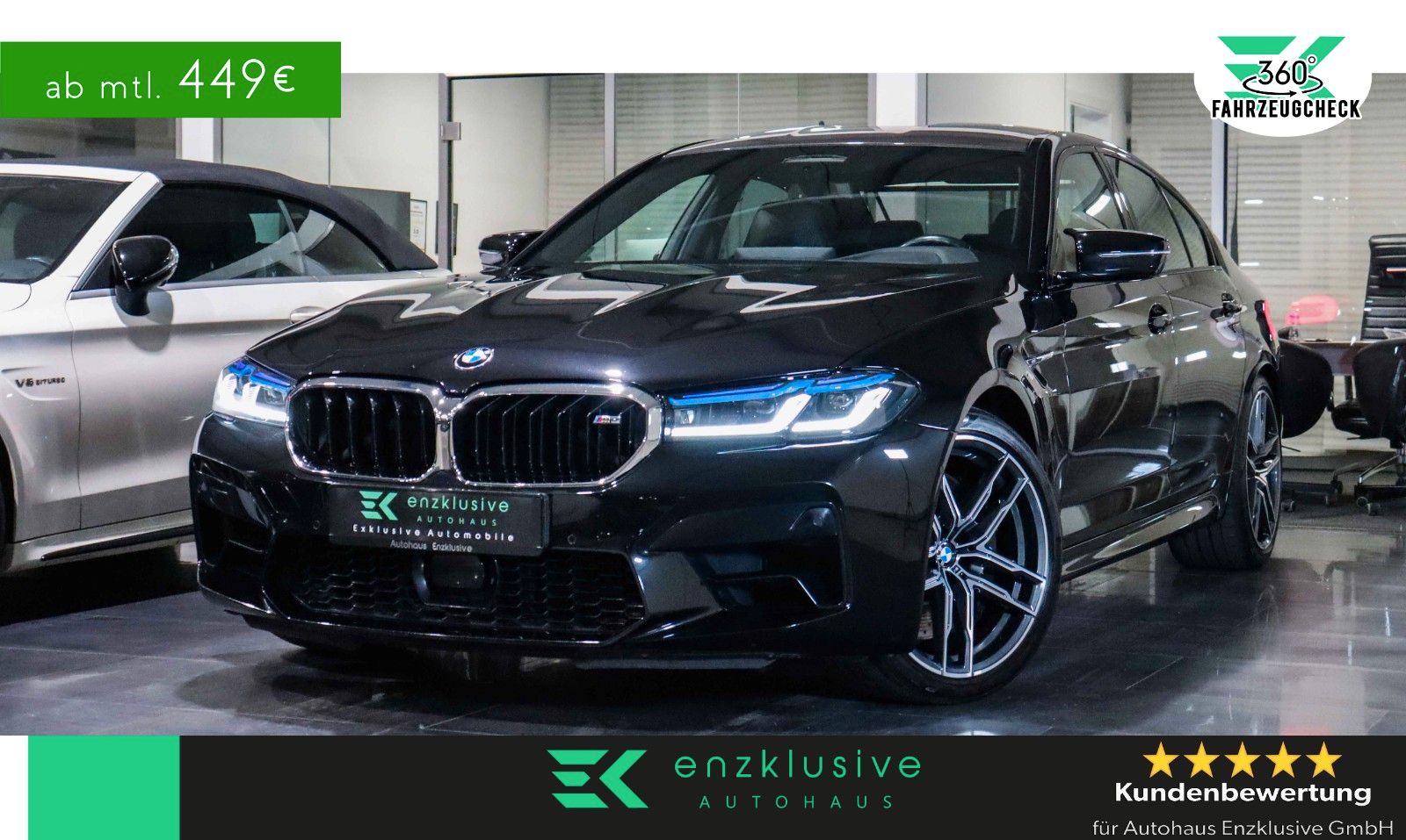 BMW M5 MSITZE*CARBON*B&amp;W*360°*LASER*AHK*MSPORTAGA