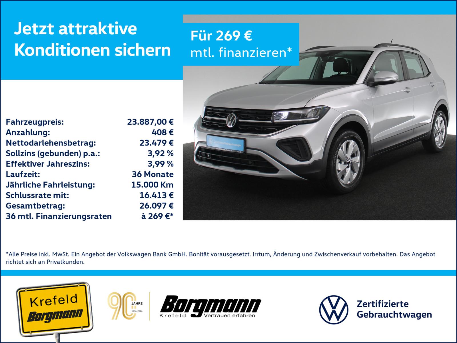 Volkswagen T-Cross 1.0 TSI Life LED ACC NAVI SHZ PDC KLIMA
