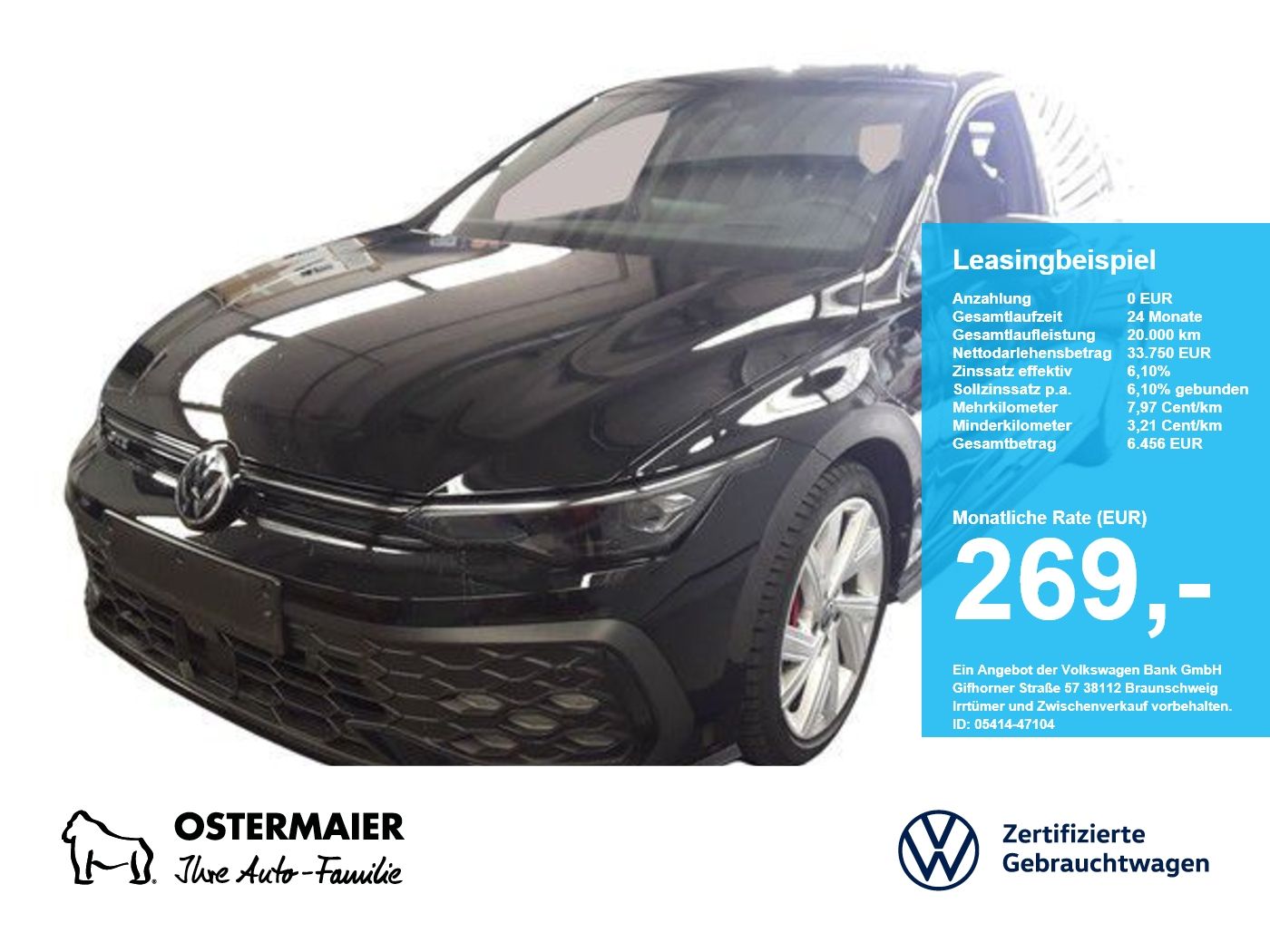 Volkswagen Golf VIII GTE BLACK STYLE 1.5eTSI 272PS DSG HYBR