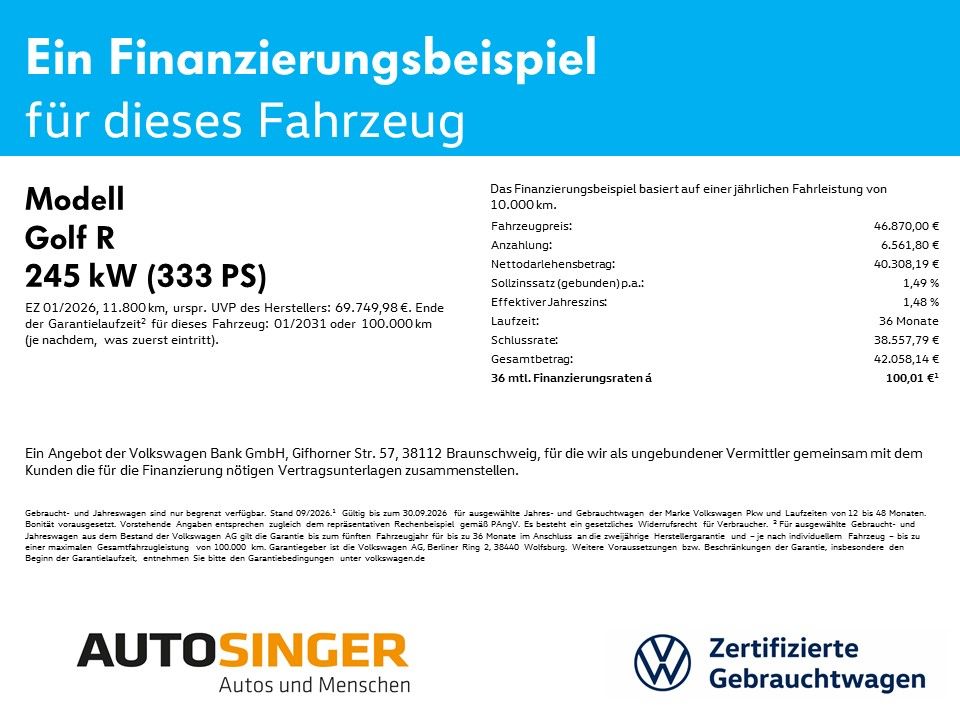 Volkswagen Golf R BLACK STYLE PANO HUD AHK NAVI AREA ACC foto 2