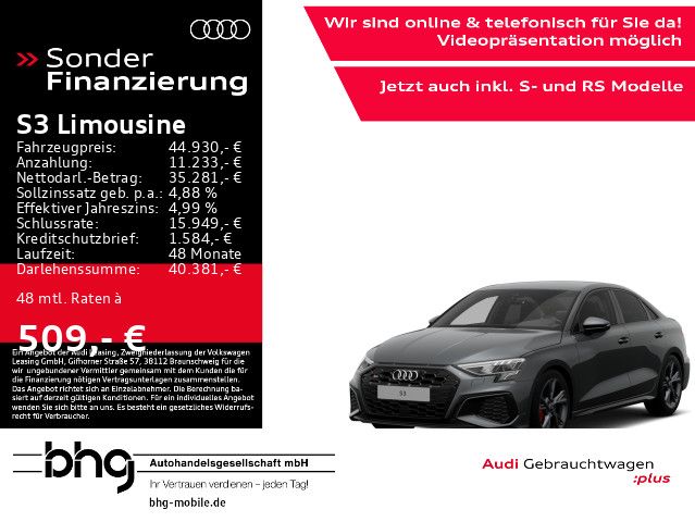 Audi S3 Limousine quattro Navi Keyless Kamera Virtual