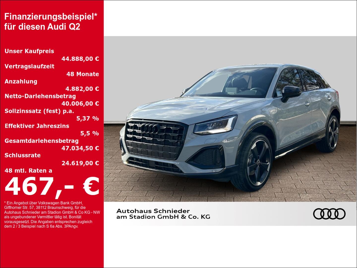 Audi Q2 advanced 35 TFSI S tronic AHK+LEDER+LED+KAMER
