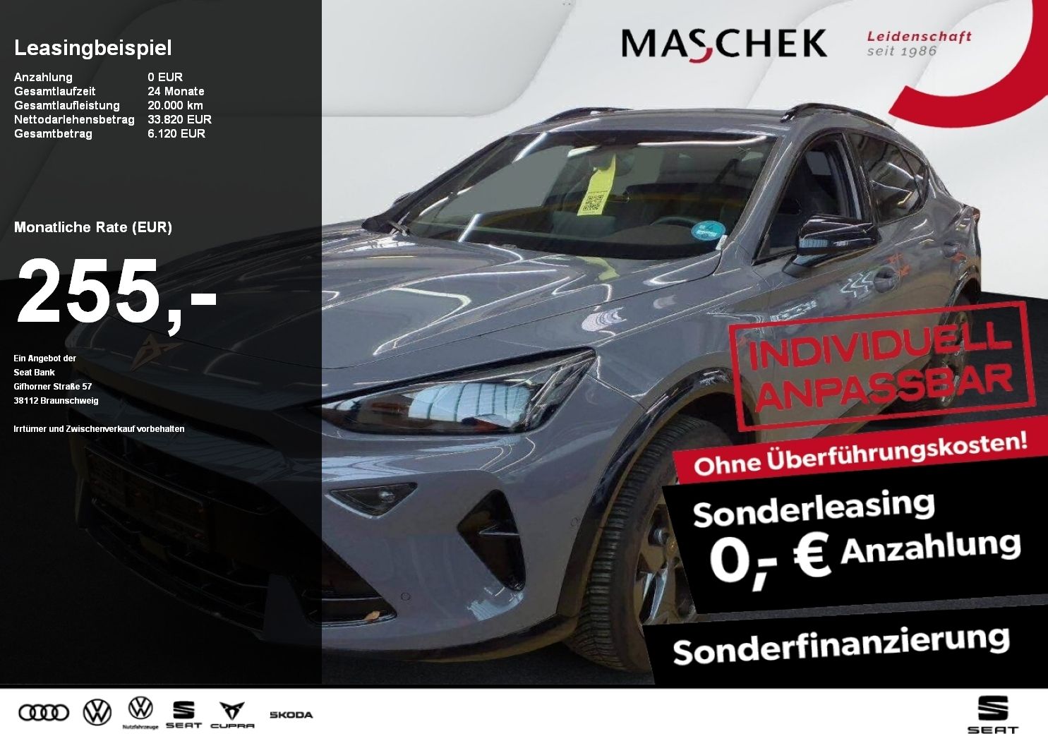 Cupra Formentor 1.5 eTSI Sonderleasing! Navi RearView