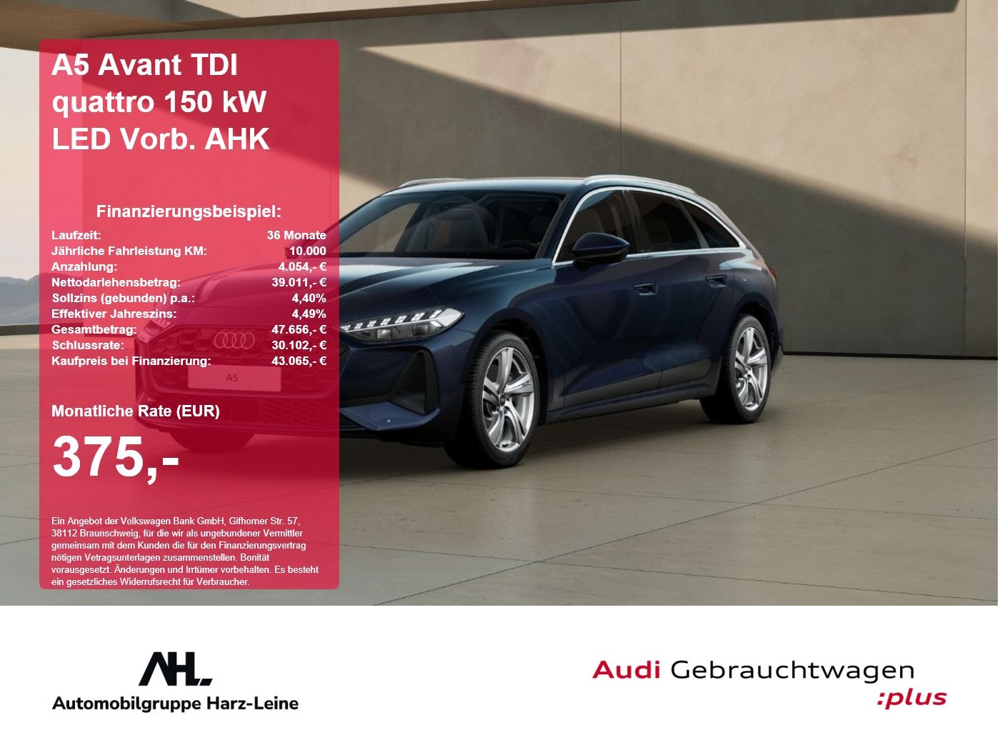 Audi A5 Avant TDI quattro 150 kW LED Vorb. AHK ACC LM