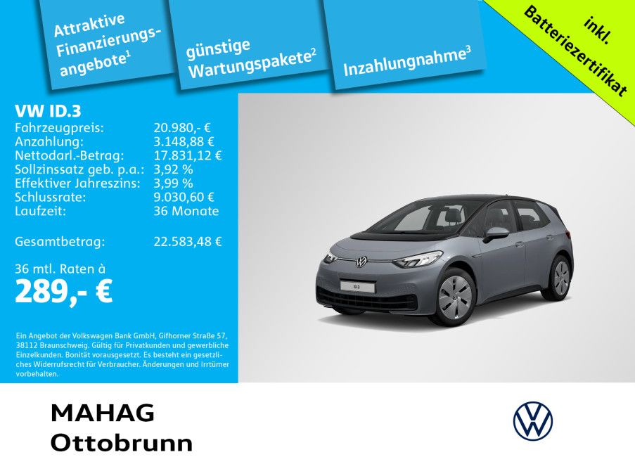 Volkswagen ID.3 Pro 107kW CCS LED Navi ParkPilot imagem 2