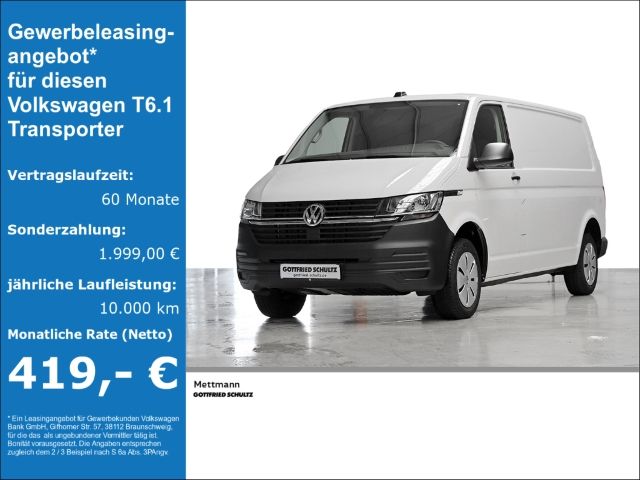 Volkswagen T6.1 Transporter Kasten lang KLIMA NAVI DAB AHK(