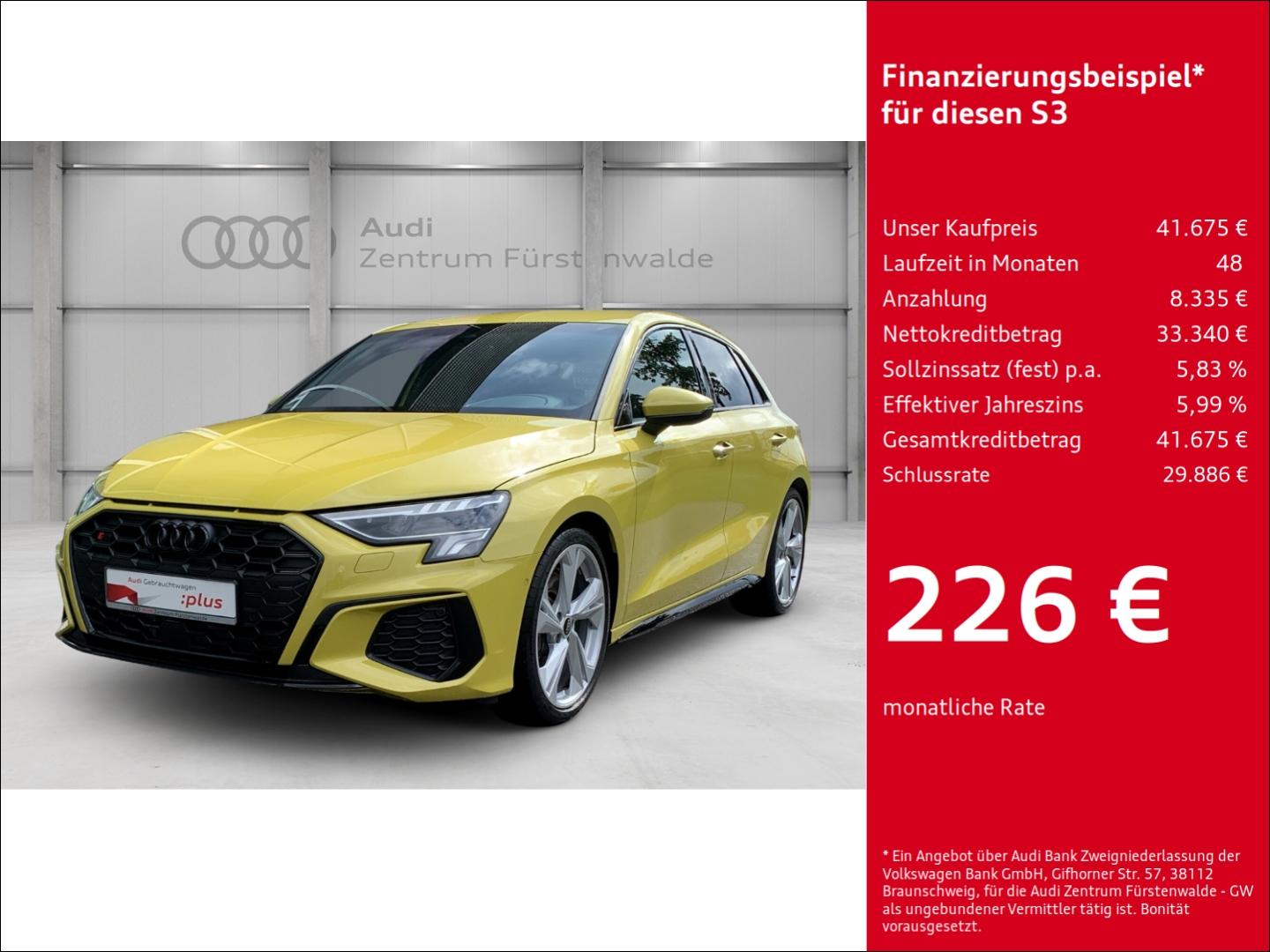 Audi S3 Sportback quattro 2.0 TFSI S tronic Navi Digi