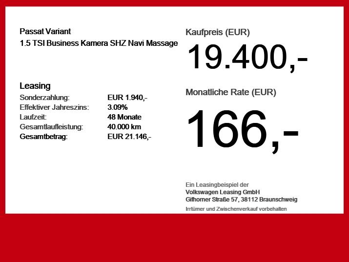 Volkswagen Passat 1.5 TSI Business Kamera SHZ Navi, миниатюра 6
