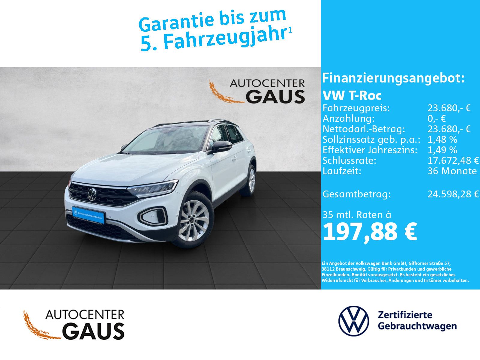 T-Roc Life 1.0 TSI Kamera*ACC*Navi*LED