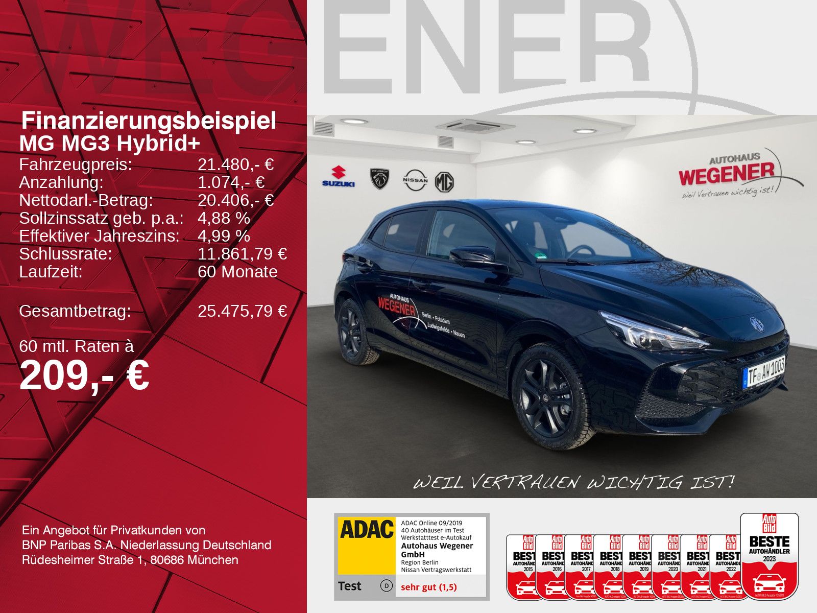 MG3 Hybrid+ Luxury LED|Sitz-&Lenkradhzg|360|ACC imagem 2
