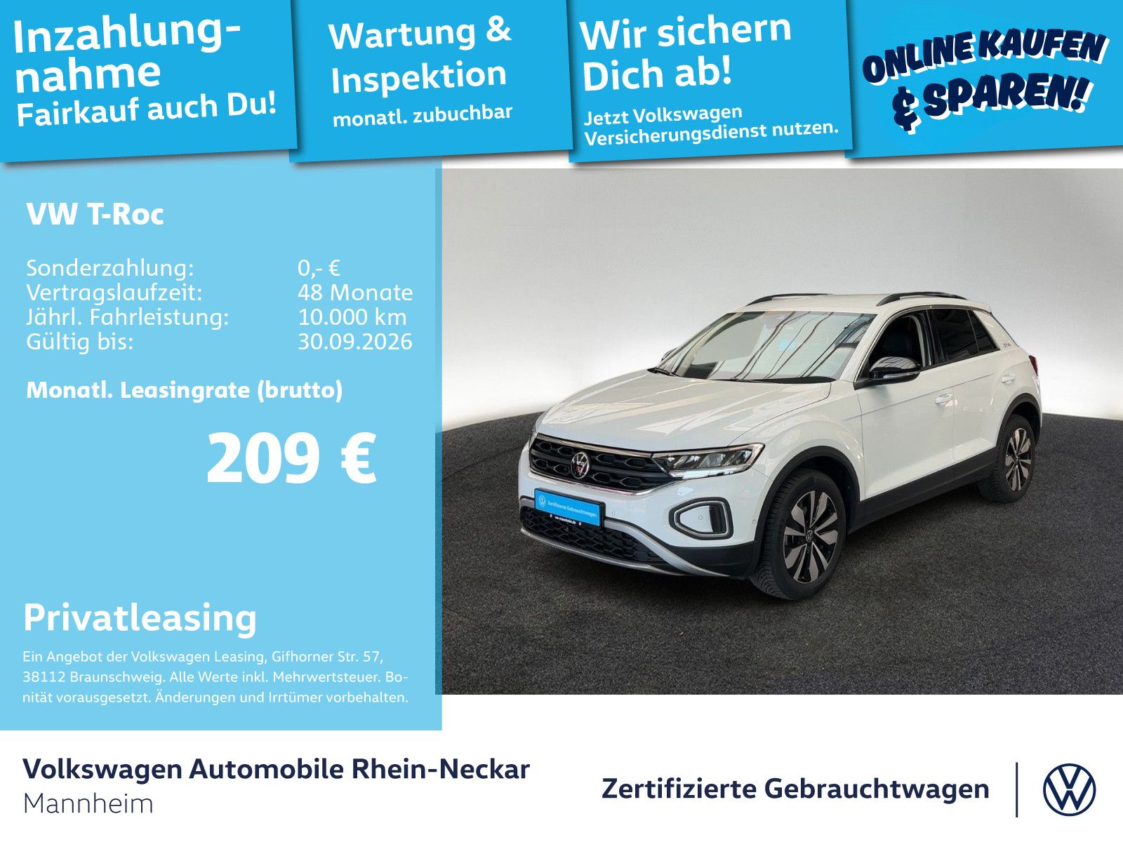 Volkswagen T-Roc 1.0 TSI GOAL Navi PDC LED UVM