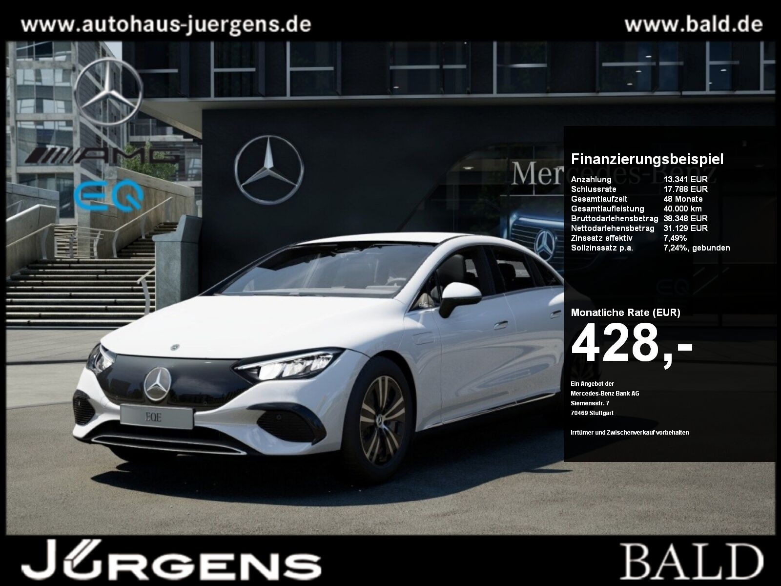 MERCEDES-BENZ EQE 300 Distr+Memo+Ambiente+Cam+LED+Keyl+Navi