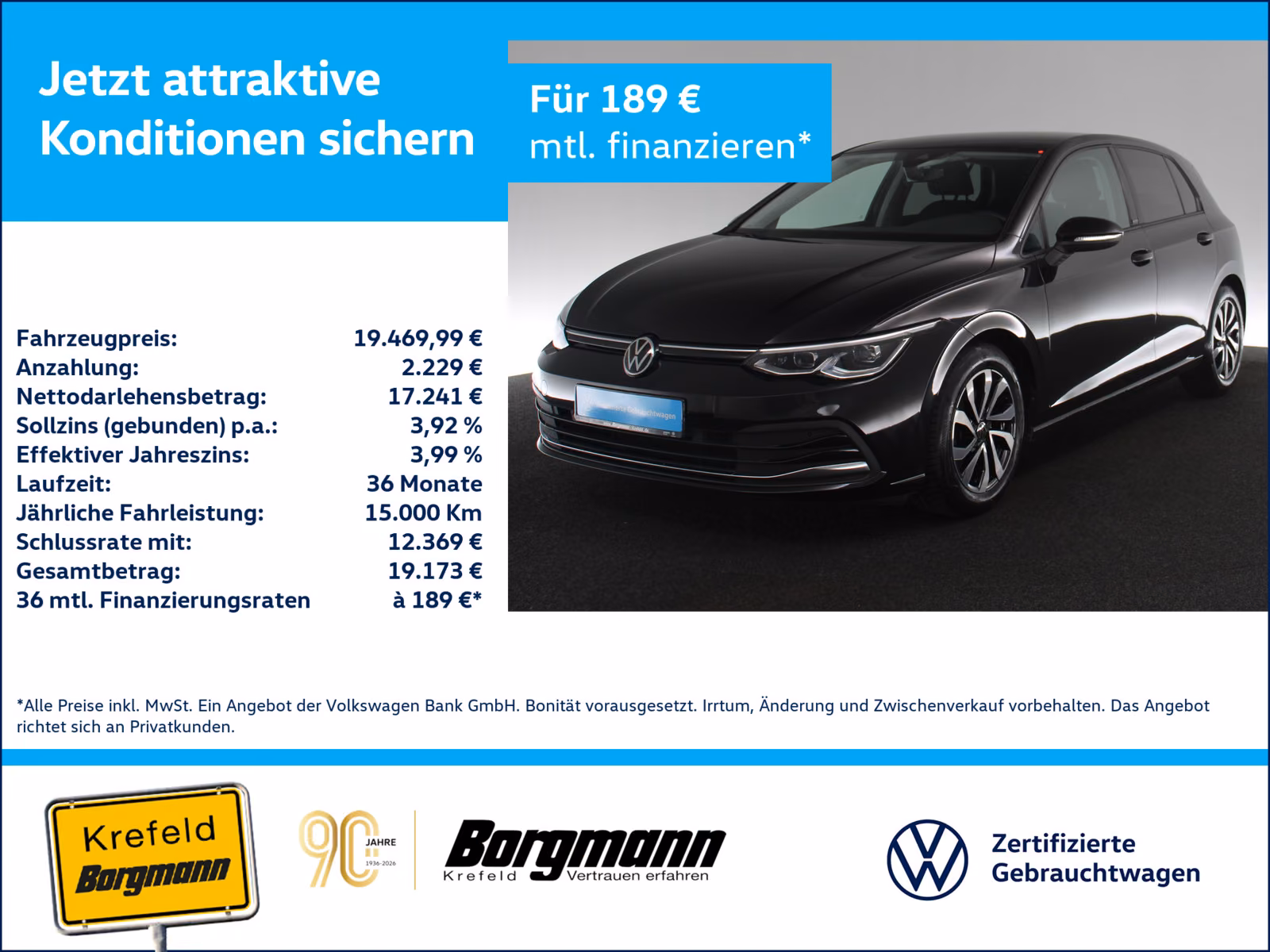 Volkswagen Golf VIII 1.5 TSI Active AHK LED ACC NAVI KAMERA
